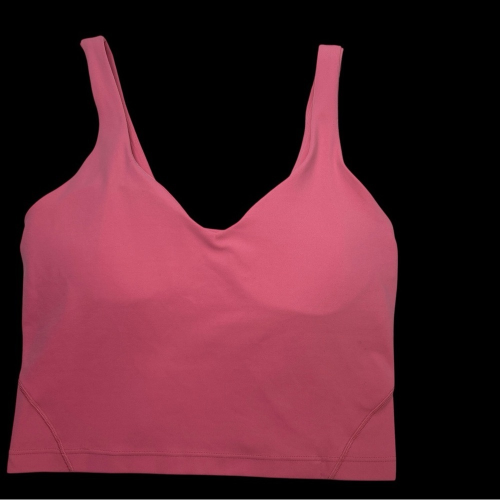 Lululemon Align Tank Top in a pink color with a V-neckline and built-in bra - Picture 6 of 7